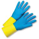Premium Neoprene over Latex Flock-Lined Gloves (28mil, Size 9)