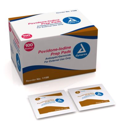 Iodine Prep Pads (100)