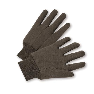 Standard Poly/Cotton Brown Jersey Gloves (Men's)