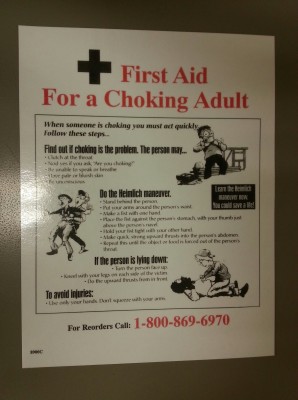 Green Guard First Aid & Safety : Choking Poster (20