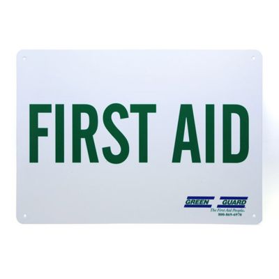 Green Guard First Aid Sign