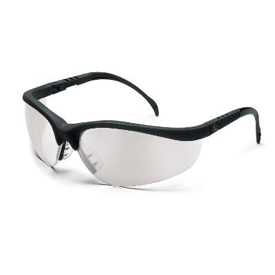 Klondike Safety Glasses (Black/Clear Mirror Indoor/Outdoor)